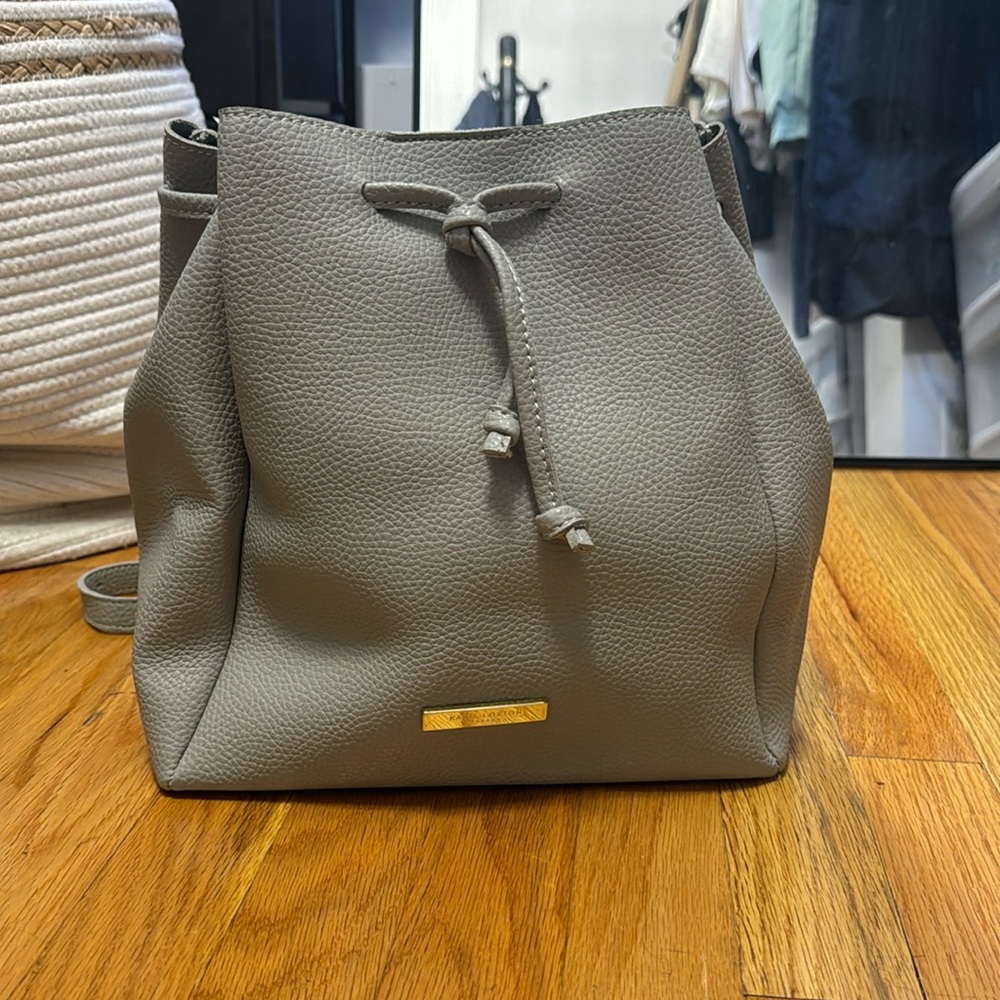 Grey bucket bag